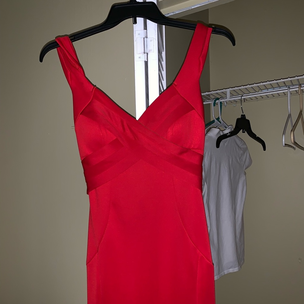 Long red gown with Slit